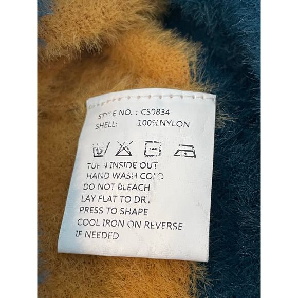 Coco + Jamieson multi stripe fuzzy crewneck sweater Med - Picture 3 of 9